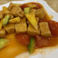 Sweet and sour tofu.  at JC Vegetarian Restaurant in Phnom Penh