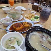 "shark fin" soup, porridge and tofu at JC Vegetarian Restaurant in Phnom Penh