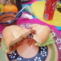 Torta de chorizo at Guanajuatito Restaurante in Guanajuato