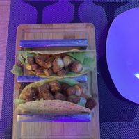 Halloumi tacos with chili jam  at Cabanas 1984 in Tenerife