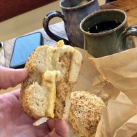 Spicy boy bagel!  at Hark! Cafe in Plymouth