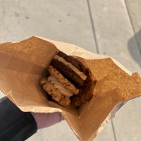 Choco and vanilla cookies, and the rhinestone cowboy cookie    at Hark! Cafe in Plymouth