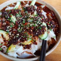 Xi'an style knife-cut noodles at alter in East London