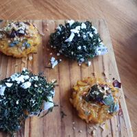 Kung pao crackers and shan style aromatic sour rice at alter in East London