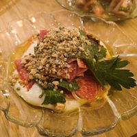 Radishes with tahini at Two Forks Hummus Shop in Malmo