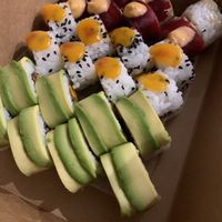 Chia Daikon roll & Ginger Spiced Pumkin roll & Vegan Philadelphia roll 😍😍 at Green Sushi - Pop up in Msida