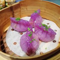 Cordycep flower and tofu dumpling at Opium  in Glasgow