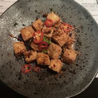 Salt and chilli tofu (silken I think - really tasty!!)  at Opium  in Glasgow
