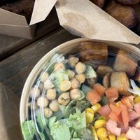 Buddha bowl & plantain side   at Eleven Oh 7 in Saint Michael