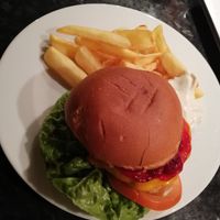 Burger und Pommes (: at Burger Village in Hamburg