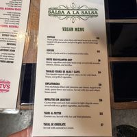 Menu as of 4/9/24   at Salsa A La Salsa in Minneapolis