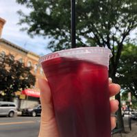 Hibiscus tea in the summer at Cup of Joe Coffee Company in Brooklyn