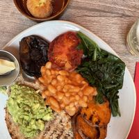 The Full Veggie with a side of “hash browns"  at The Table Café in South East London