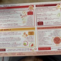 Menu cont’d   at The Table Café in South East London