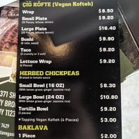 Menu at The Blaze Gourmet in Brooklyn