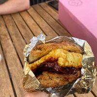 Biscuit bacon egg cheeze at Just What I Kneaded in Los Angeles