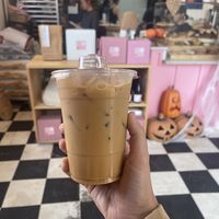 Pumpkin spice latte  at Just What I Kneaded in Los Angeles