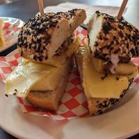 The Joe Cool with extra egg at Just What I Kneaded in Los Angeles