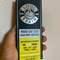 White Chocolate Potato Chip - New Packaging  at Soul Brain Vegan Chocolates in Simi Valley