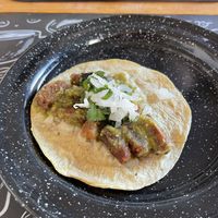 Taco with soya meat  at Cafetería 1987 in San Luis Potosi