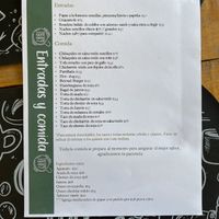 The menu  at Cafetería 1987 in San Luis Potosi