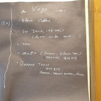 small vege menu at Le Cafe - Coffee Shop in Seoul