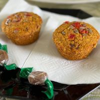 Amazing spiced corn cakes! at Vegan Cottage in Bridgetown