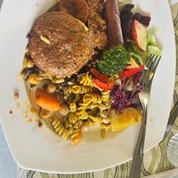 The food was delicious at Vegan Cottage in Bridgetown