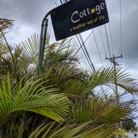 Sign from outside at Vegan Cottage in Bridgetown