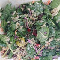 Big chik salad add rice extra ranch add FBD sauce at Native Bowl - Food Cart in Portland