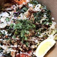 Beyond chicken Bbq salad at Native Bowl - Food Cart in Portland