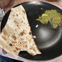 Naan with Palak Daal  at Rajdhani Indian in Budapest