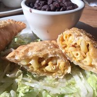 Vegan mac and cheese empanadas  at John's Tex Mex in Rochester