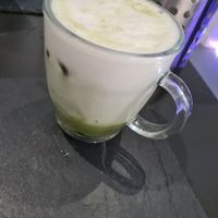 Iced matcha latte at Green Island Bistro in Rhuddlan