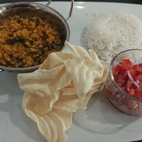 Curry of the day - lentil and spinach at Green Island Bistro in Rhuddlan