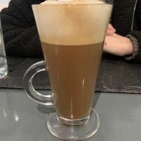 Oat milk latte  at Green Island Bistro in Rhuddlan