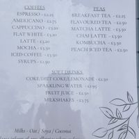 Drinks menu 2 at Green Island Bistro in Rhuddlan