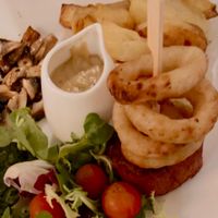 Juicy marble and peppercorn saucee  at Green Island Bistro in Rhuddlan