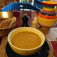 Pumpkin, basil & ginger soup @ Chez Helen, Antibes at Chez Helen in Antibes
