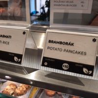 Vegan labels at Dhaba Beas in Brno