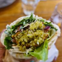 Delicious falafel wrap at Advieh in Seddon