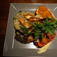 Cauliflower-almond Rice w/ Cashew-Pepper at Viasko - Bar und Restaurant in Berlin