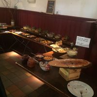 The overall spread of the brunch buffet at Viasko - Bar und Restaurant in Berlin