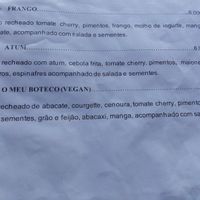 Menu  at O Meu Boteco in Monte Gordo