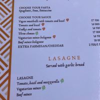 Menu at The Beer Garden in Arusha