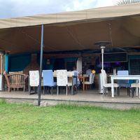 Seating area at The Beer Garden in Arusha