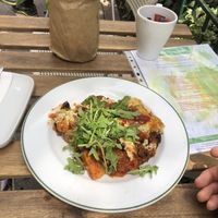 Moussaka  at Paradies Naturkost in Vienna