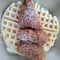 Vegan chicken and waffles at Project Pollo in Austin