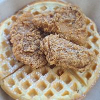 Chicken and waffles  at Project Pollo in Austin