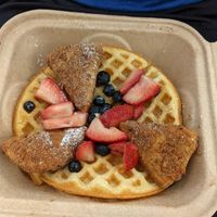 Chickn and waffles. at Project Pollo in Austin